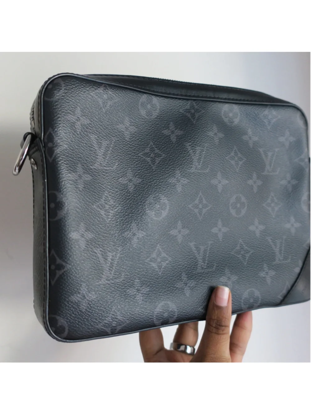 LOUIS VUITTON Monogram Eclipse Trio Large Pochette Only